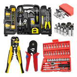 Kit Caixa Ferramentas Aço Carbono 175pc C maletas 2 Alicates