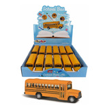 Kit Caixa Miniatura Ônibus Escolar Com 12 Unidades