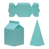 Kit Caixa Papel Color Plus Perolizada Milk Bala cone 30 Uni