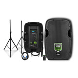 Kit Caixas Com Tripé E Microfone Pro Bass Power Stage 215