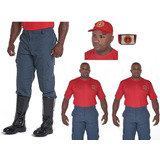 Kit Calça 2 Camisetas Boné Cinto Social Bombeiro Civil