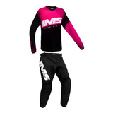Kit Calça Camisa Ims Mx 2024 Rosa preto Motocross Trilha