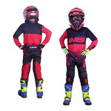 Kit Calça Camisa Infantil Vermelho Ims Army Fecho C Engate