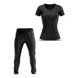 Kit Calça Camiseta Dryfit Feminina Térmica Uv Premium Treino