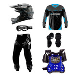 Kit Calça E Camisa Infantil Factory Kids Pro Tork Motocross