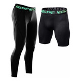 Kit Calça E Short Térmico Academia Musculação Treino Fitness