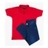 Kit Calça Jeans+camisa Polo Infantil 10 Ao 16 Menino Atacado