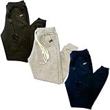 Kit Calça Moletom Infantil Menino Escolar, Pacote Com 3, Azul Marinho,preto E Cinza Claro, Tamanho Grande (br, Idade, 2 Anos, Preto, Cinza, Azul)