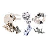 Kit Calcador Máq Doméstica 5 Pçs Viés Bainha Zíper Overlock