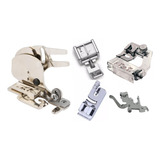 Kit Calcador Máq Doméstica 5 Pçs Viés Bainha Zíper Overlock