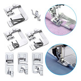 Kit Calcador Sapata P Barra Bainha Máquina Costura 7 Peças