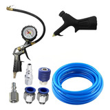 Kit Calibrador Pneu Caminhão Carro Moto Borracharia 25 Metro