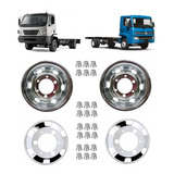 Kit Calota Caminhão Mb Accelo Todos Aro 17 5 Speed Line Inox
