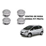 Kit Calota Tampa Centro Roda Honda Fit City Civic Prata