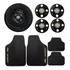 Kit Calotinhas Central + Jogo De Tapetes 4 Peças Chevrolet 
