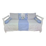 Kit Cama Babá Bicama 6 Pçs Quarto Chuva Benção Nuvem Chevron