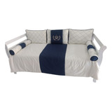 Kit Cama Babá Bicama 6 Pçs Quarto Realeza Coroa Azul Marinho