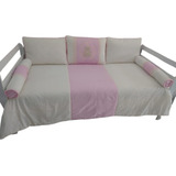 Kit Cama Babá Bicama 6 Peças Quarto Bebê Ursa Tedy Rosa