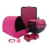 Kit Cama Cachorro Gato Iglu Transporte Sanitário Educador M