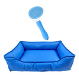 Kit Cama Impermeável 70x60 E Escova Rasqueadeira Tira Pelos