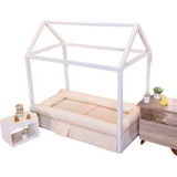 Kit Cama Montessoriano Rolo Solteiro 4 Peças Liso