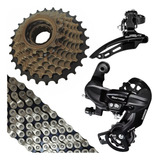 Kit Câmbio Shimano Tourney Catraca Rosca 8v Corrente Index