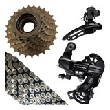 Kit Câmbio Shimano Tourney Catraca Rosca 8v Corrente Index