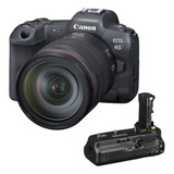Kit Câmera Canon Eos R5 8k 45mp + 24-105mm F/4l + Grip Bgr10 Cor Preto