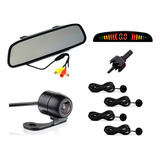 Kit Câmera De Ré Sensor Para choque Ferro Tela Lcd 4 3