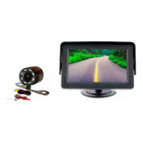 Kit Camera De Ré Visão Noturna28l Monitor Lcd Veicular 4 3