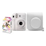 Kit Camera Fuji Instax Mini 12   10 Filme   Bolsa Branca