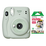 Kit Câmera Fujifilm Instax Mini 11 Verde   Filme De 10 Poses Cor Mini 11 Verde Com 10 Fotos