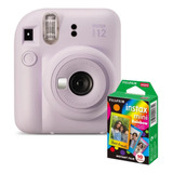 Kit Câmera Fujifilm Instax Mini 12 Lilás 10 Fotos Rainbow
