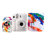 Kit Câmera Instax Mini 12 Branca 10 Filmes bolsa Spray Art C