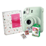 Kit Câmera Instax Mini 12 Verde Com Álbum E Filme 10 Poses