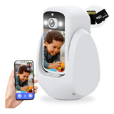 Kit Câmera Wifi Rotativa Videochamada Visão Noturna sd 646b