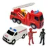 Kit Caminhão Bombeiro Boneco Van Brinquedo Menino Educativo