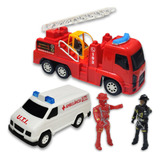 Kit Caminhao Bombeiro Boneco