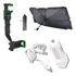 Kit Caminhoneiro Suporte Retrovisor+tapa Sol+carregador 12w