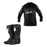 Kit Camisa Bota Motocross