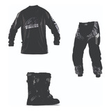 Kit Camisa Calça Bota Motocross Infantil Pro Tork Insane