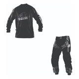 Kit Camisa Calça Motocross Pro Tork Insane In Black Kids