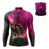 Kit Camisa Camiseta De Pesca Proteção Uv50 Sk 45 bandana