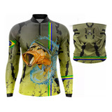 Kit Camisa Camiseta De Pesca Uv50 Dry Sk 27 bandana