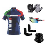 Kit Camisa Ciclismo Luvas