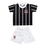 Kit Camisa Corinthians Bebê Com Shorts