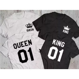 Kit Camisa E Baby Look Casal Namorados Amor Love King Queen