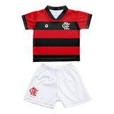 Kit Camisa Flamengo Bebê Com Shorts