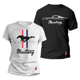 Kit Camisa Ford Mustang Shelby Carro Antigo Algodão Conforte