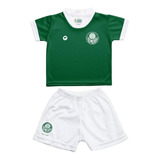 Kit Camisa Palmeiras Bebê Com Shorts